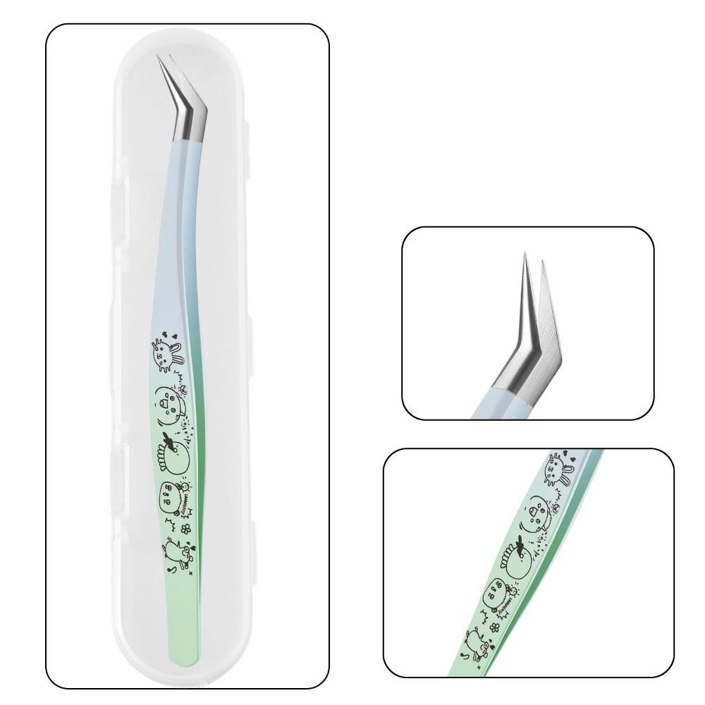 High Precision False Eyelash Tweezers Stainless Steel Eyelash Curler Beauty Makeup Tools