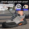 Men Safety Work Shoes Plastic Toe Safety Boots Fashion Lightweight Comfort Working Sneakers Anti-puncture Indestructible Shoes