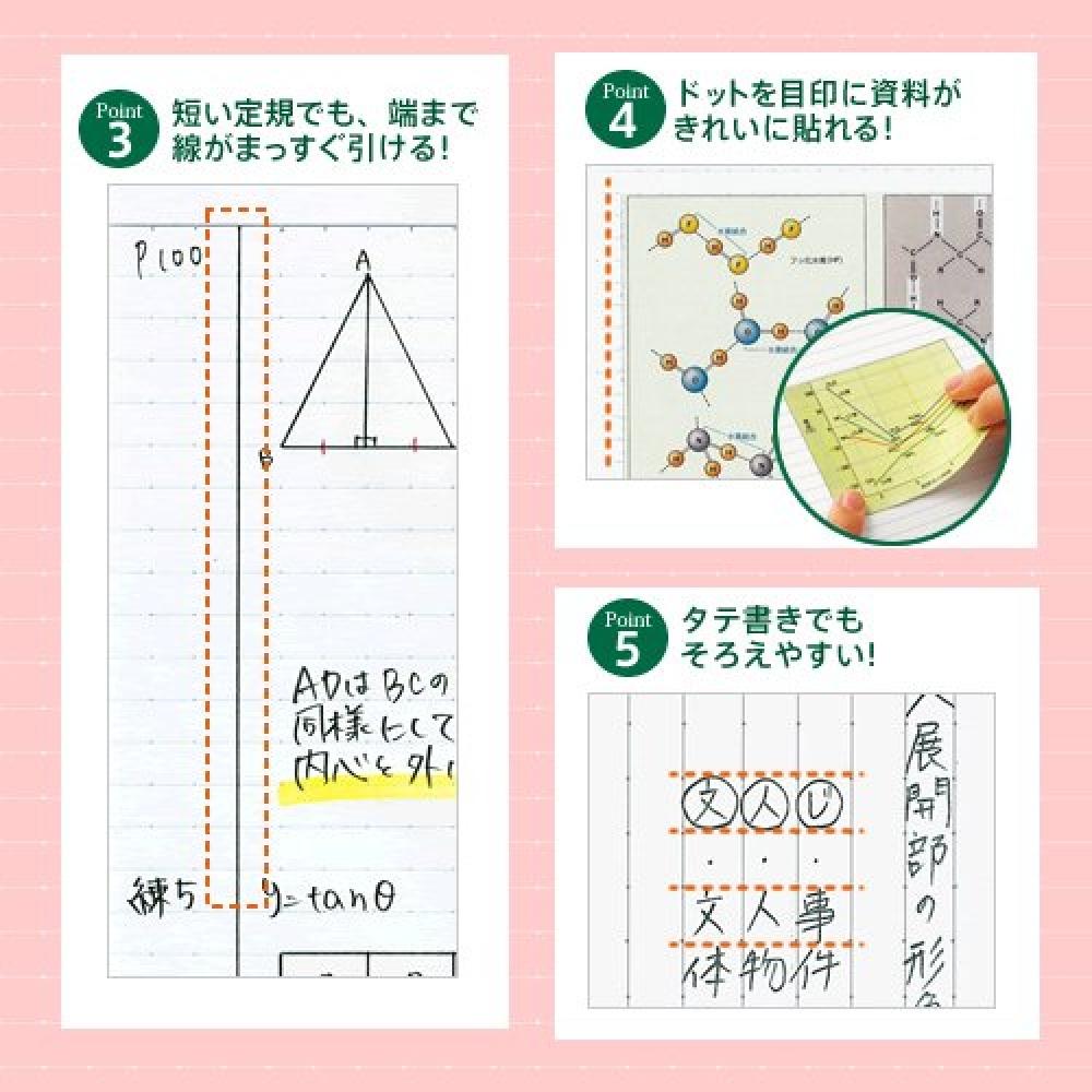KOKUYO Campus Note A4 Medium Horizontal Line with Dots 40 Sheets X 3 Books SBno-201BTNX3