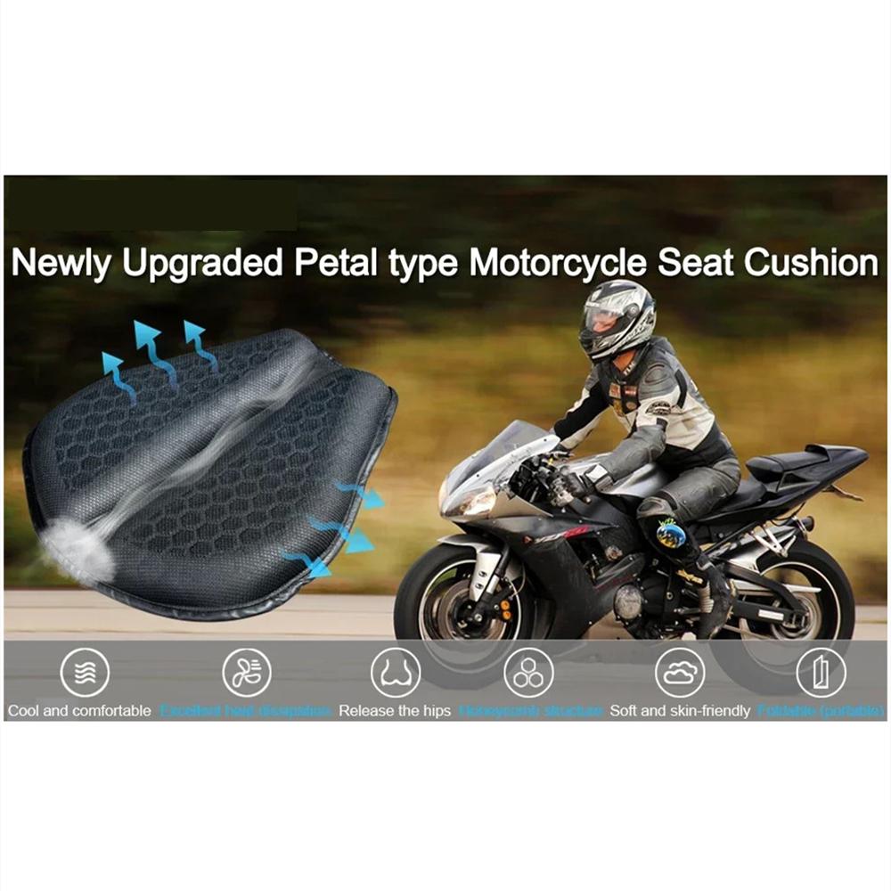 Motorrad-Sitzkissen 3D-Wabenstruktur Anti-Rutsch Motorrad-Gel-Sitzkissen