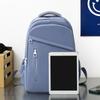 New student schoolbag, girls' large-capacity weight reduction, light solid color simple junior high school backpack
