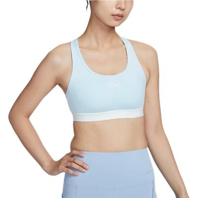 Swoosh Dri-Fit Medium Support Quick-Dry Versatile Breathable Sports Bra Women Underwear Glacier-Blue HQ4741474