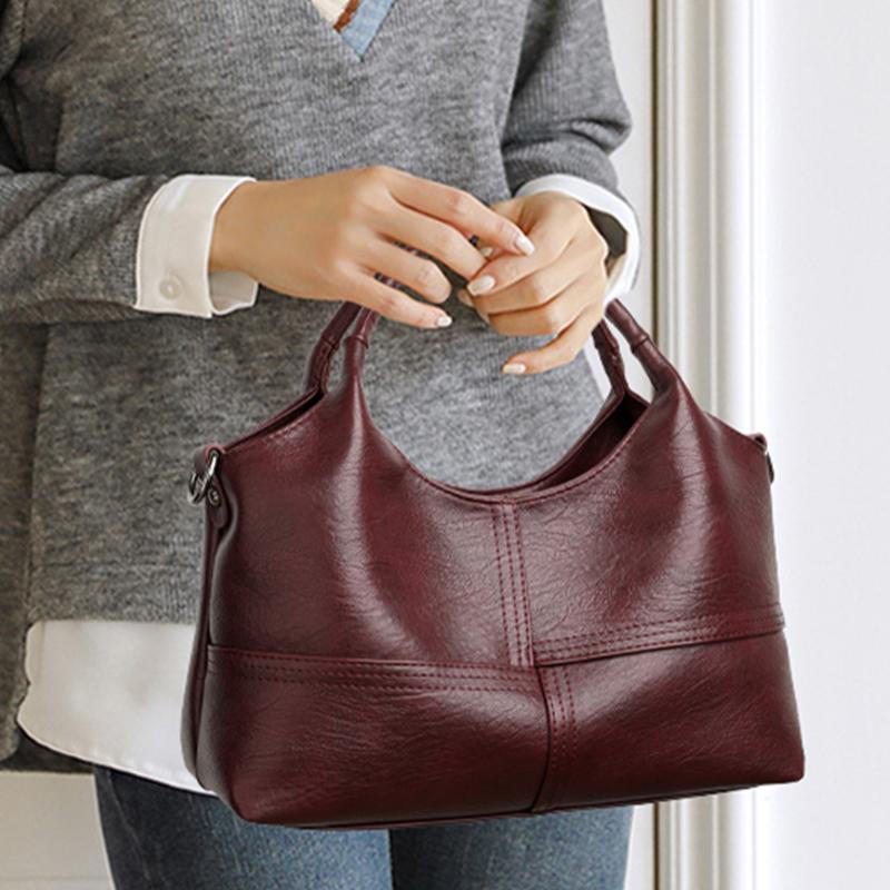 Vintage kožená spojená kabelka Módní taška přes rameno Dámská vintage crossbody taška do práce, na nákupy a jako dárek na dámskou dovolenou