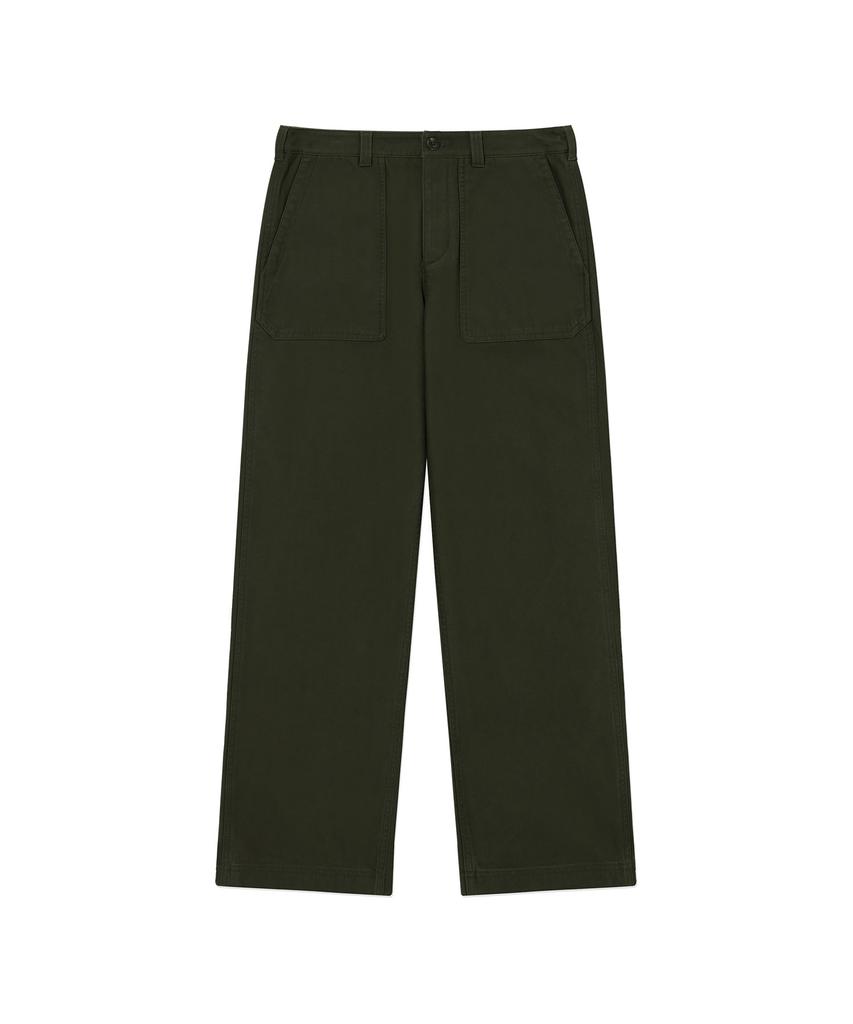 COVERNAT Back Satin Fatigue Pants Olive