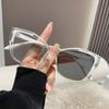 Fashion Metal Square Frame Photochromic Anti-Blue Light Glasses Retro Classic Sunglasses Vintage Men Women Outdoor Eyeglasses