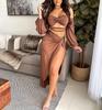 Fall and Winter Sexy Two Piece Set Maxi Dress Women Clothing