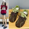 Herbst neue dicksohlige erhöhende Damen Retro Casual Sportschuhe Laufschuhe einzelne Schuhe