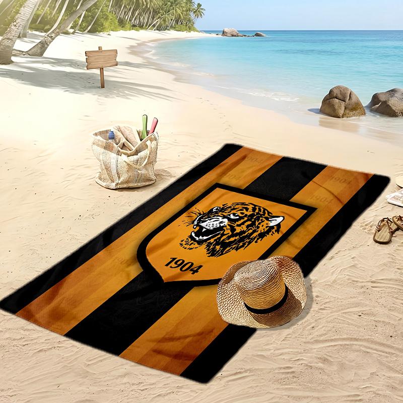 Hull FC Print Beach Towel Soft Portable Quick?dry Towel For Pool Summer Vacation Outdoor Sport