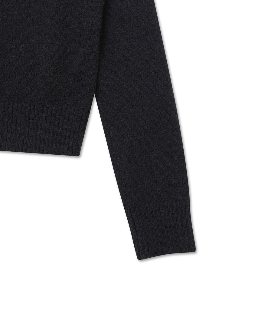 Michiko London Koshino High-Neck Button Cardigan Black