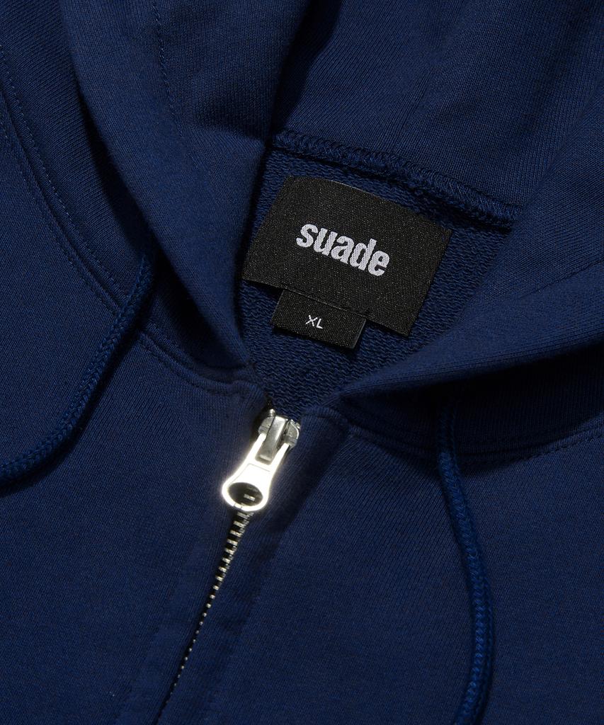Suade Normal Hood Zip Up [Navy]