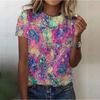Summer O-neck casual printed women's T-shirt lion 3D printed T-shirt