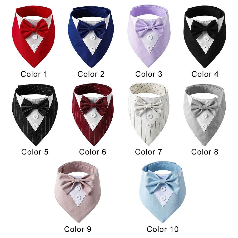 Fashion Tuxedo Bow Ties Pet Accessories Dog Necktie Bow Tie Collar Pet Saliva Towel Formal Tie