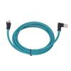 CAT6A Ethernet Cable M12 8Pin X Code Connector To RJ45 Male Shielded Cord IP67 Water Proof 2 Meter