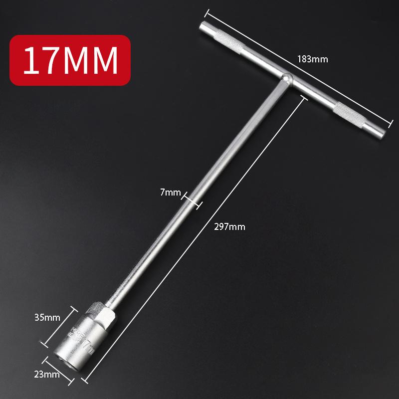 6-19mm T-Style Socket Wrench Mechanics's Driver Repair Socket Set Car Mechanical Workshop Tools Hex Wrench Hand Tools Nut Key