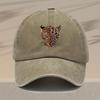 Mens Leopard Print Baseball Cap  Adjustable Vintage Washed  Viscose Lightweight Hat for Outdoor Travel Casual Daily Wear