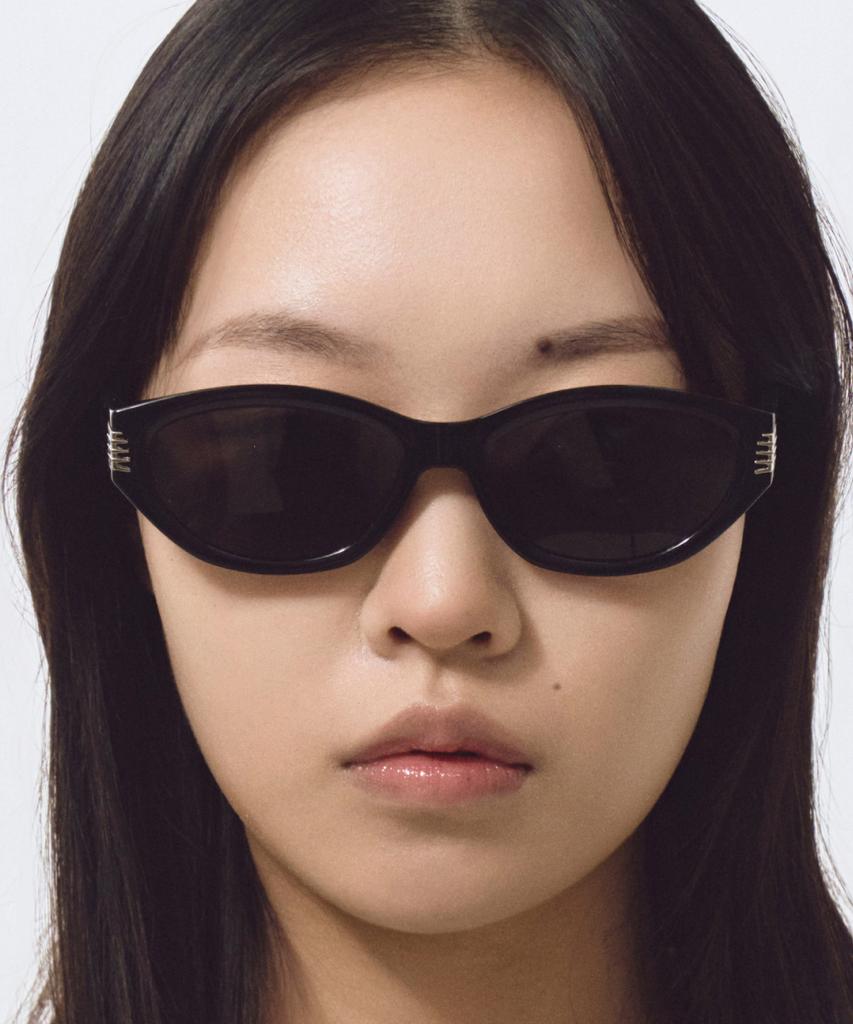 Hangeul [X Standard] Oval Sunglasses Black