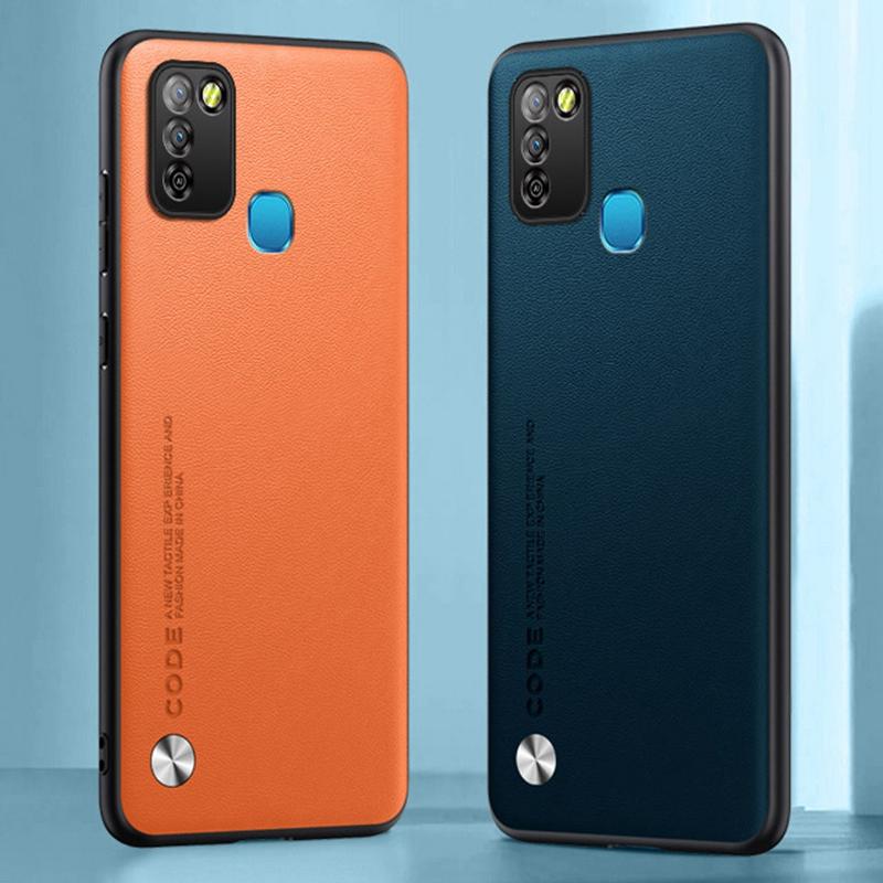 Luxus PU-Leder Hülle Für Infinix Hot 10 Lite Smart 5 Mattes Cover Silikon Vollschutz Handyhülle Für Infinix Smart 5 Coque