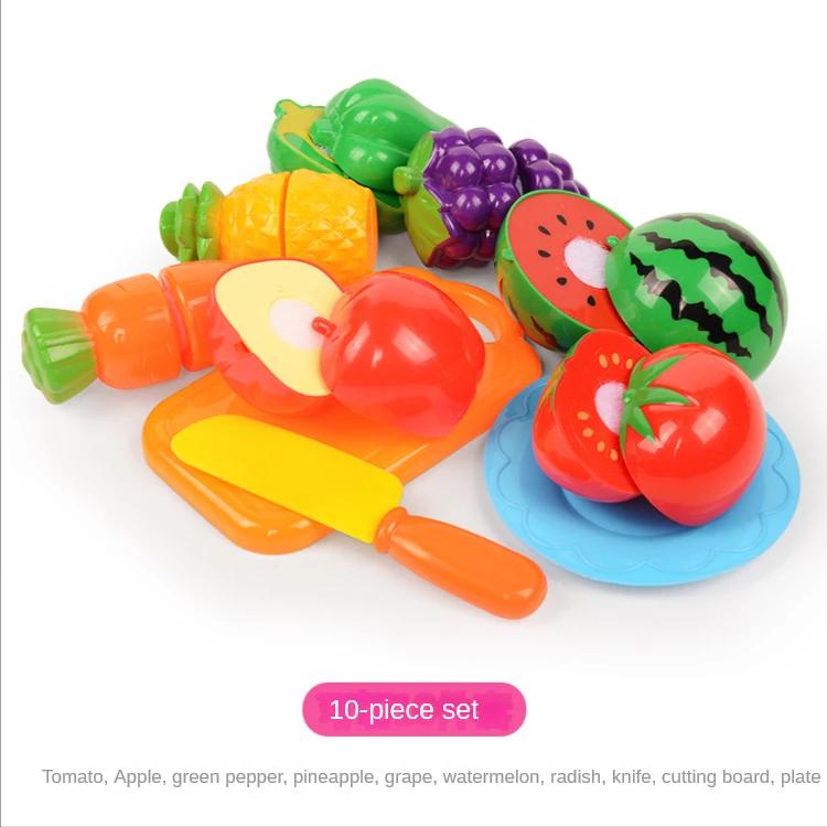 6/10/13Pcs Kitchen Fun Cutting Fruits and Vegetables Food Play House Set Puzzle Education Toys For Kids Boys Girls Gifts