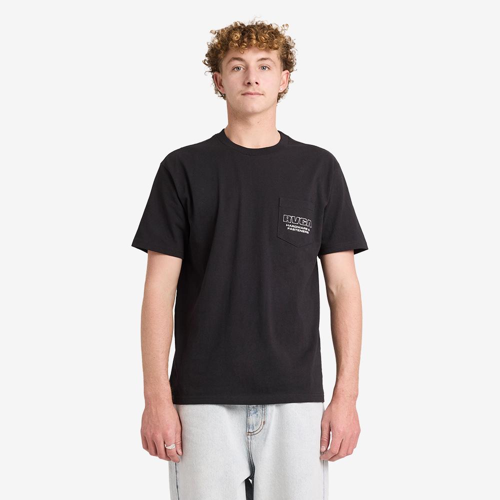 Luka Men'S Fasteners Pocket Short Sleeve T-Shirt (Vg11St005Blk)