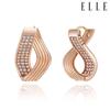 Boucles d'oreilles 14K Ligne Diagonale Audacieuse One-Touch (Épingle en or) ELGPEE394