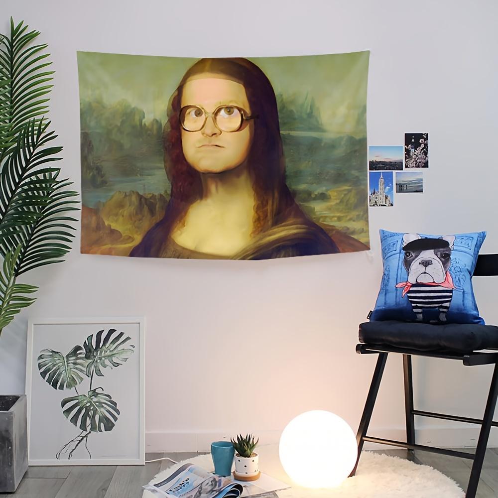 VIKAMA Interesting Dwight Mona Lisa Tapestry Apartment Studio Office Wall Decoration Home Wall Decoration