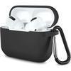 Black Silicone Case for AirPods Pro - Shockproof Protection Dust Plug and Carabiner Phonillico®