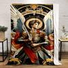 Erzengel Michael Geflügelter Krieger Decke Schlafzimmer Decke für Wohnzimmer Sofa Mittagspause Weiche Kuscheldecke für Freundesfest Geschenk