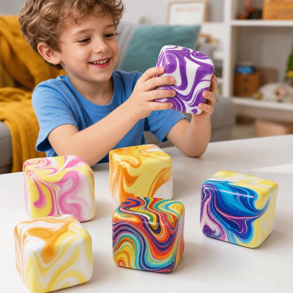 7Cm Cheese Squeezed Cube Super Soft Realistic Slow Rebound Fidget Toy Comfortable Colorful Cheese Stress Ball Stress Relief
