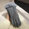 Gants d'hiver pour femmes doublés polaire gants tactiles gants chauds épaissis gants coupe-vent à doigts entiers pour sports de plein air cyclisme conduite
