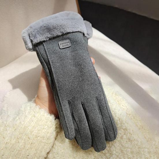 Gants d'hiver pour femmes doublés polaire gants tactiles gants chauds épaissis gants coupe-vent à doigts entiers pour sports de plein air cyclisme conduite