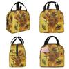 Vincent Van Gogh Sunflowers Sun Flowers Insulated Lunch Bag for Kids School Cooler Thermal Food Box Tote Portable Lunch Boxes