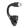 Usb 2.0 Splitter Y-kabel 1 mannelijk naar 2 vrouwelijk verlengsnoer Stroomadapter Converter voor pc-autogegevensoverdracht Oplaadkabel