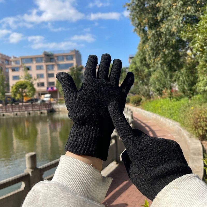 Acrylic Gloves Warm Touch 20Cm Brown R01