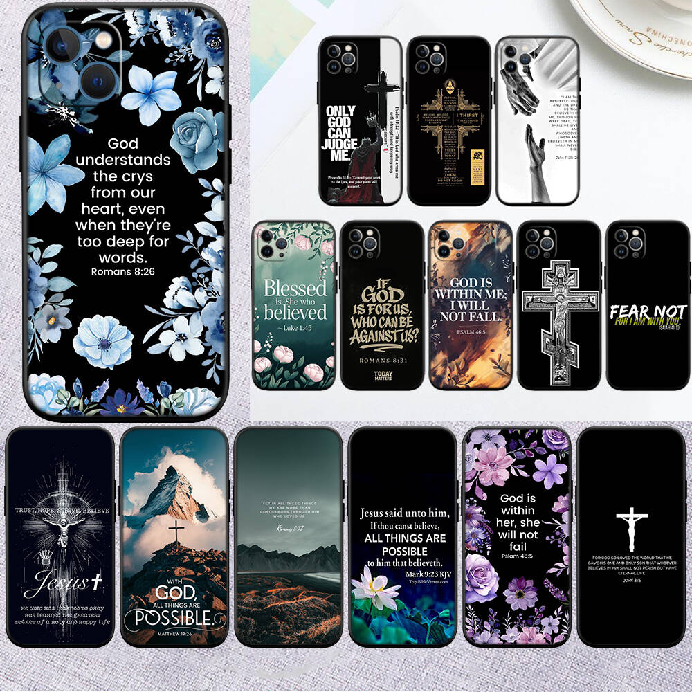 MH21 Bible verse Jesus Phone Shell for Samsung S20 S21 S22 S23 S24 FE Ultra Plus Lite S21S A55 A07 A17 F06 F16 M06 M16 M56 A36 A37 A57