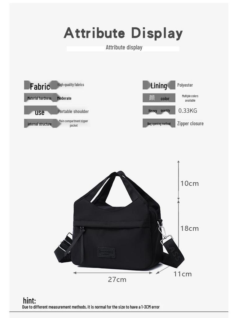Lightweight Large-Capacity Multi-layer Versatile Shoulder & Crossbody Bag for Women