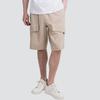 CUSTOMUS 4-Big Pocket Ribbed Waistband Men'S Half Pants Cxs25Mwhp414 Bei
