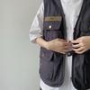 Unisex Casual Waistcoat Sleeveless Multi Pockets Design Vest Coat Zipper Buttons Closure Jacket Cargo