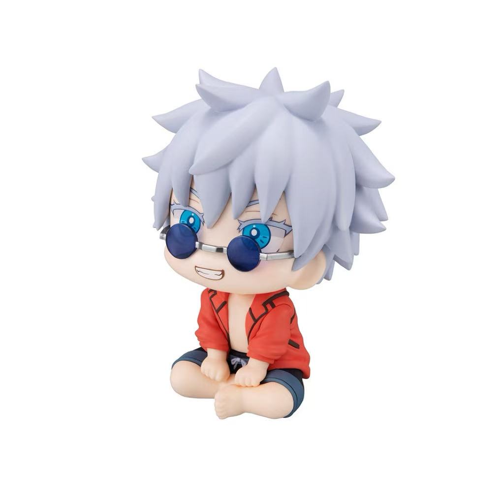 12Cm Anime Jjk Figurine Summer Gojo Satoru Action Figures Pvc Small Edition Models Geto Suguru Figurine Jjk Beach Casual Wear Gifts