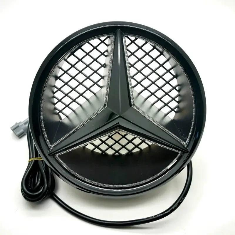 18.5cm Hollow Style Car Front Grill Emblem With LED BASE For Mercedes Benz C CLASS W204 GLK W204 B W245 VITO W447 W463 V V260 FA1