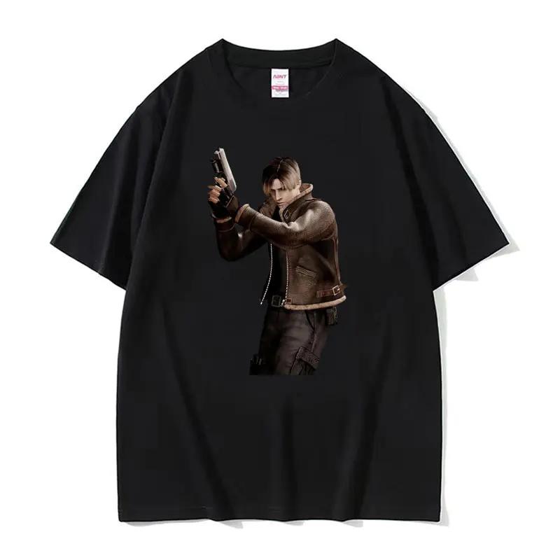 I Heart Leon Kennedy Print T-Shirts Men Women's Clothing Fashion Vintage T Shirt Male Short Sleeve T-shirt Tops