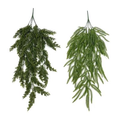 Realistic Plastic Pine Needle Wall Decoration Year Round Greeneries For Home Office Festival Season Party Ornament