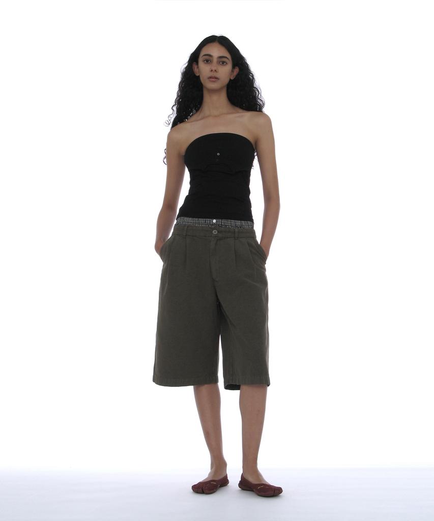 PARTIMENTO WOMEN Deconstructed Strapless Top_Black