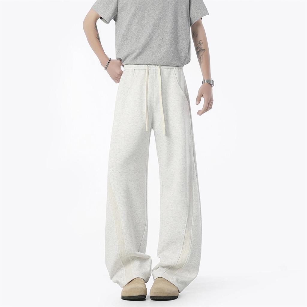 American Men's and Women's Retro Straight Solid Color Pants Loose and Versatile Wide-leg Casual Pants Women's New Men's High-waisted Pants