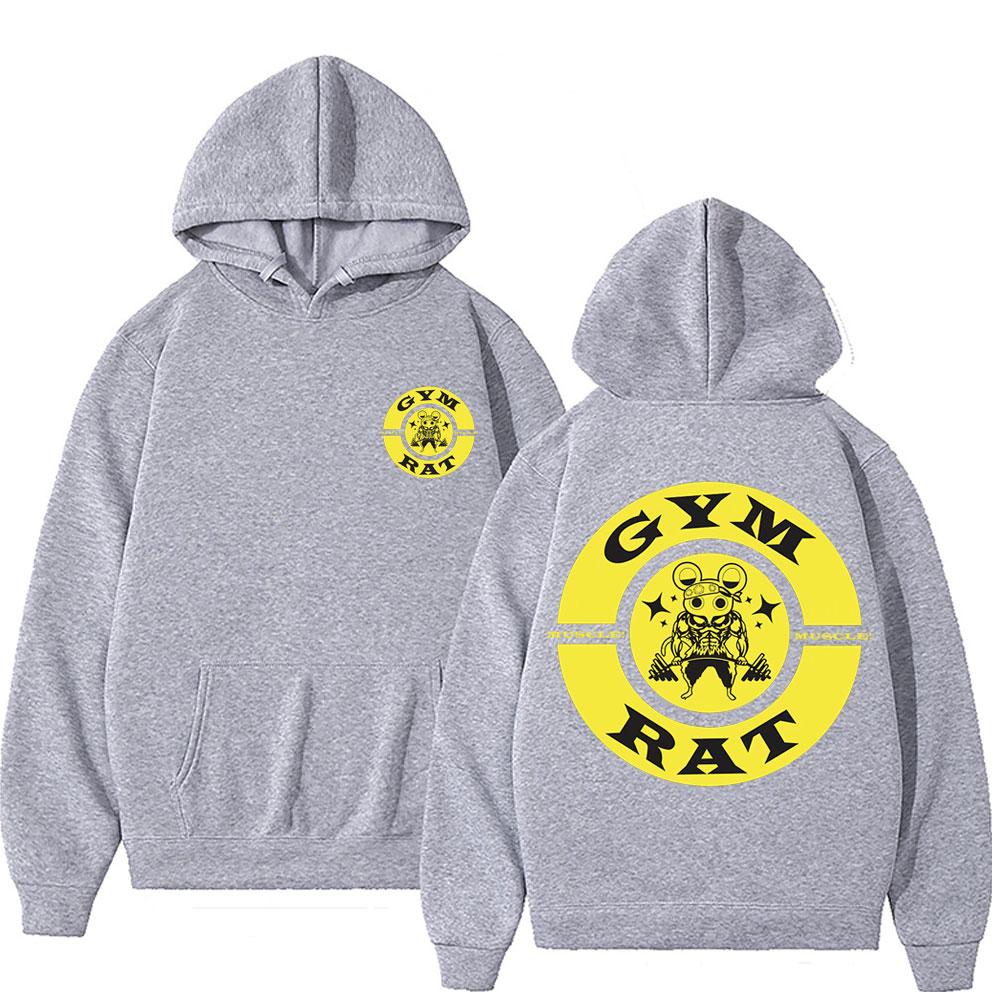 Japansk Anime Demon Slayer Uzui Tengen Trykt Hettegenser Morsom Ninja Muskuløs Treningsnarkoman Hettegensere Unisex Oversized Fleece Bomull Genser
