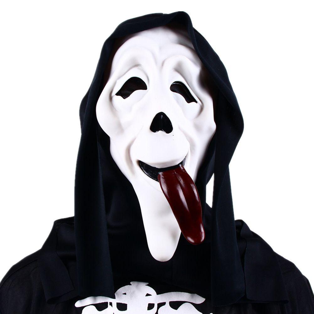 Erwachsenes Geistergesicht Kostümset Für Halloween-Party Hochwertiges Material Und Einzigartiges Design!