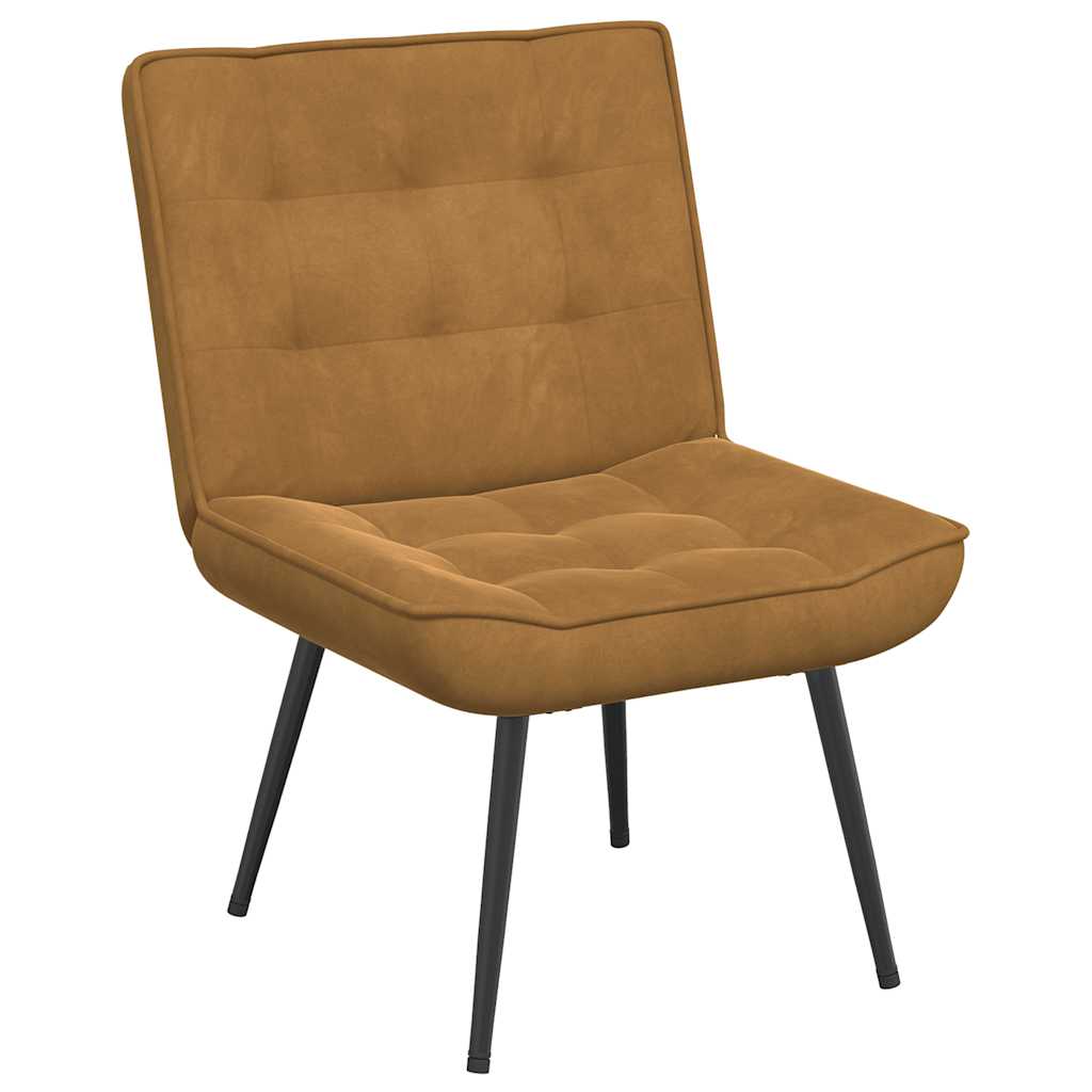 Relax Chair Brown 64 X 74 X 84 Cm Velvet