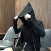 Men Hoodie Coat Hooded Solid Color Long Sleeves Zipper Cardigan Warm Hip Hop