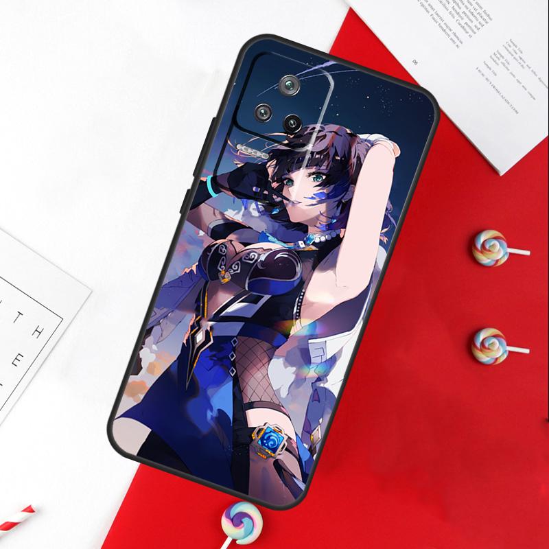 Yelan Genshin Impact Cover For Xiaomi 11T 12T 13T 14T Pro 13 14 15 Ultra POCO X7 Pro X3 X5 X6 F5 F6 M6 Pro Case