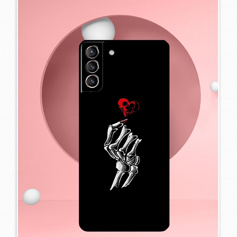 Aesthetics Skeleton Case For Samsung Galaxy S22 S23 S24 Ultra Note 20 10 S8 S9 S10 Plus S21 S20 FE Soft Cover
