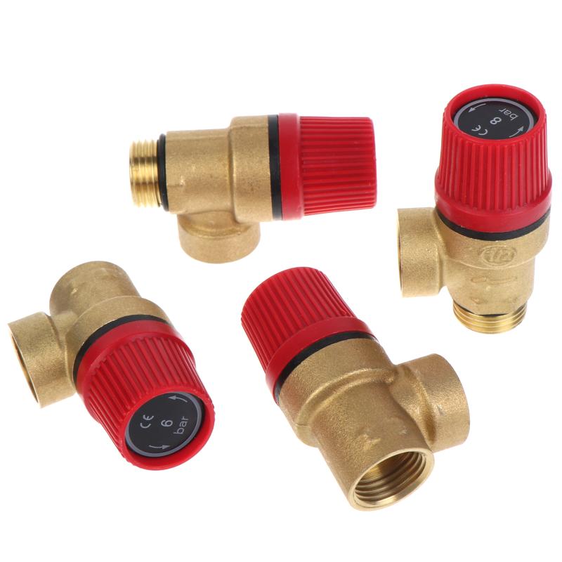 Brass Safety Pressure Relief Valve High Pressure Resistant Leak Free for Home Bathroom Electric Water Heater Use